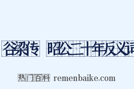 谷梁传·昭公二十年反义词是什么意思的图片
